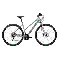 Cube Cross Pro 28 Zoll RH 50 cm Damen silver/grey/green 2016 Cube Cross Pro 28 Zoll RH 50 cm Damen silver/grey/green 2016