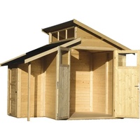 Konsta Studio Set 2 2,14 x 2,05 m natur inkl. Dachverlängerung und Wandschrank Konsta Studio Set 2 2,14 x 2,05 m natur inkl. Dachverlängerung und Wandschrank