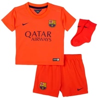 Nike FC Barcelona Auswärts Babykit 2014/2015 orange Gr. 68 Nike FC Barcelona Auswärts Babykit 2014/2015 orange Gr. 68
