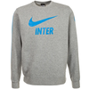 Nike Performance Club Core Crew Sweatshirt dark grey heather/blue glow Größe 46/48 Nike Performance Club Core Crew Sweatshirt dark grey heather/blue glow Größe 46/48